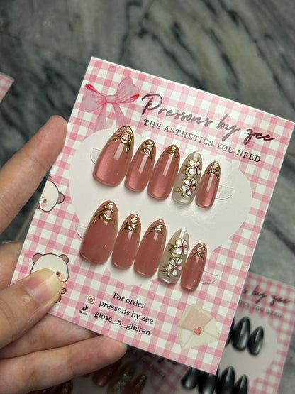Sakura bloom pressons ( semi handmade)