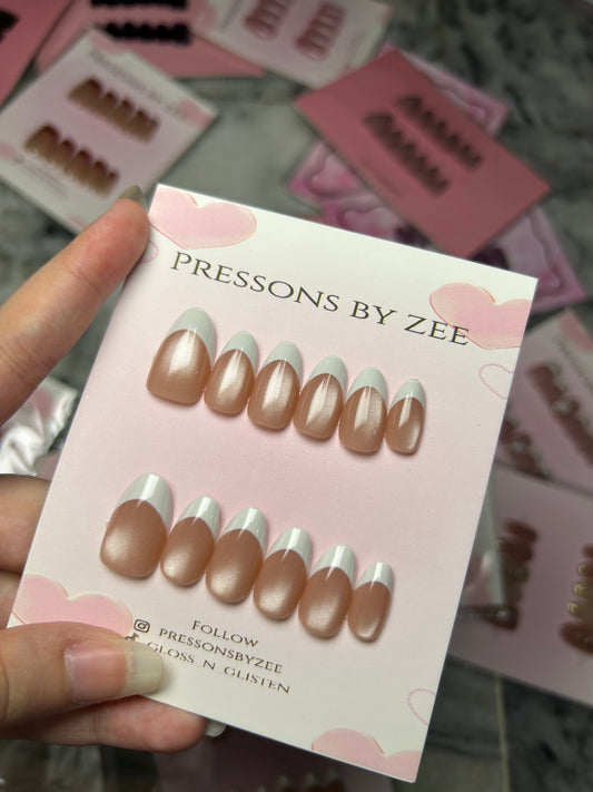 French pearl cateye pressons